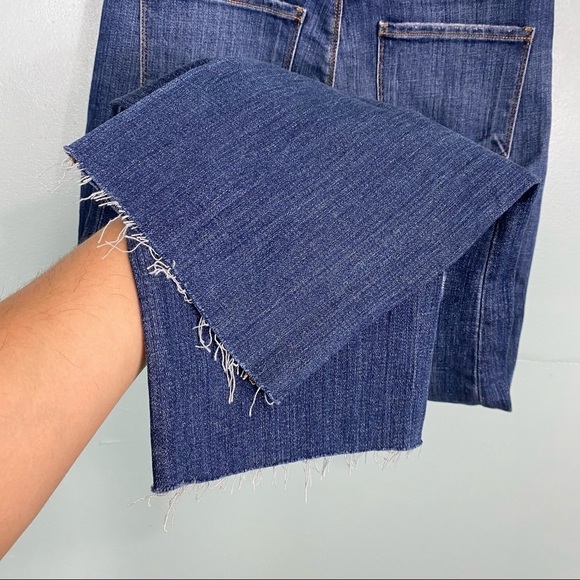 L’agance Jordan Cropped Straight High Rise Sz 28 Blue - Picture 8 of 9